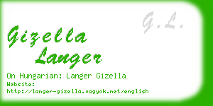 gizella langer business card